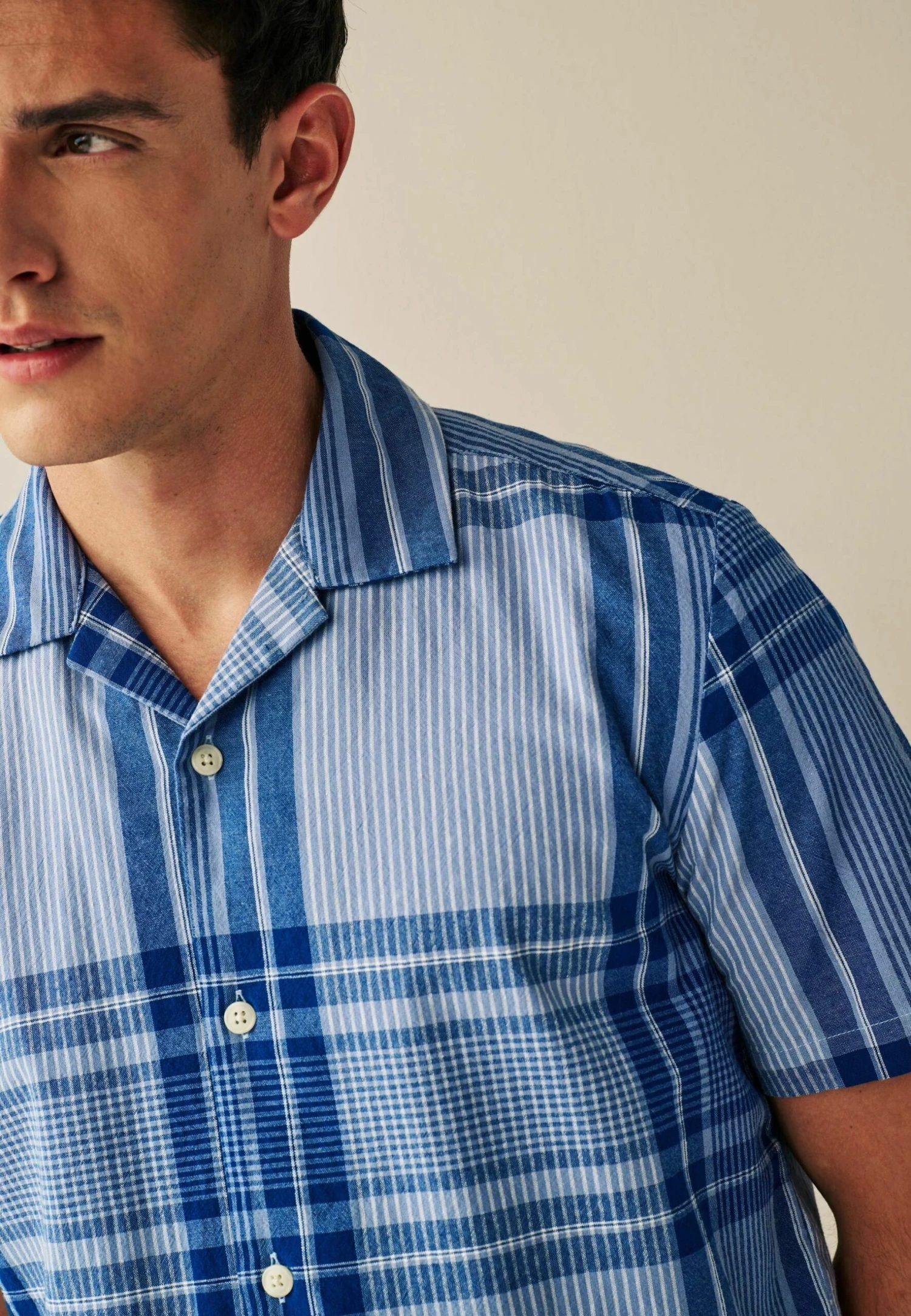 Next Textured Check Standard - Camisa - Navy Blue 5 Next Textured Check Standard - Camisa - Navy Blue - Imagen 3