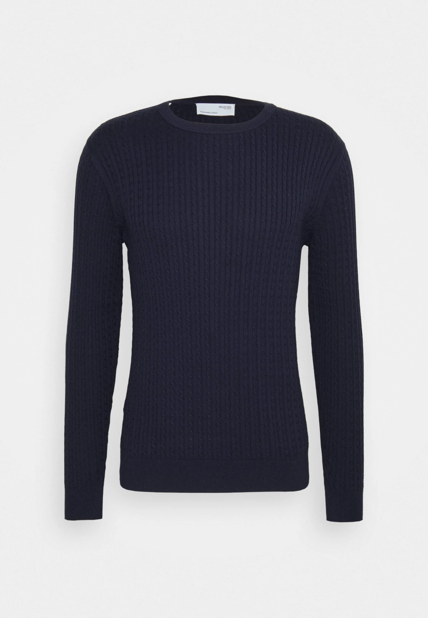 Selected Homme Slhberg Cable Crew Neck B Noos - Jersey De Punto - Navy Blazer Melange 8 Selected Homme Slhberg Cable Crew Neck B Noos - Jersey De Punto - Navy Blazer Melange - Imagen 6