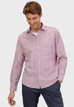 Comfort Fit- Camisa - Burgundy White