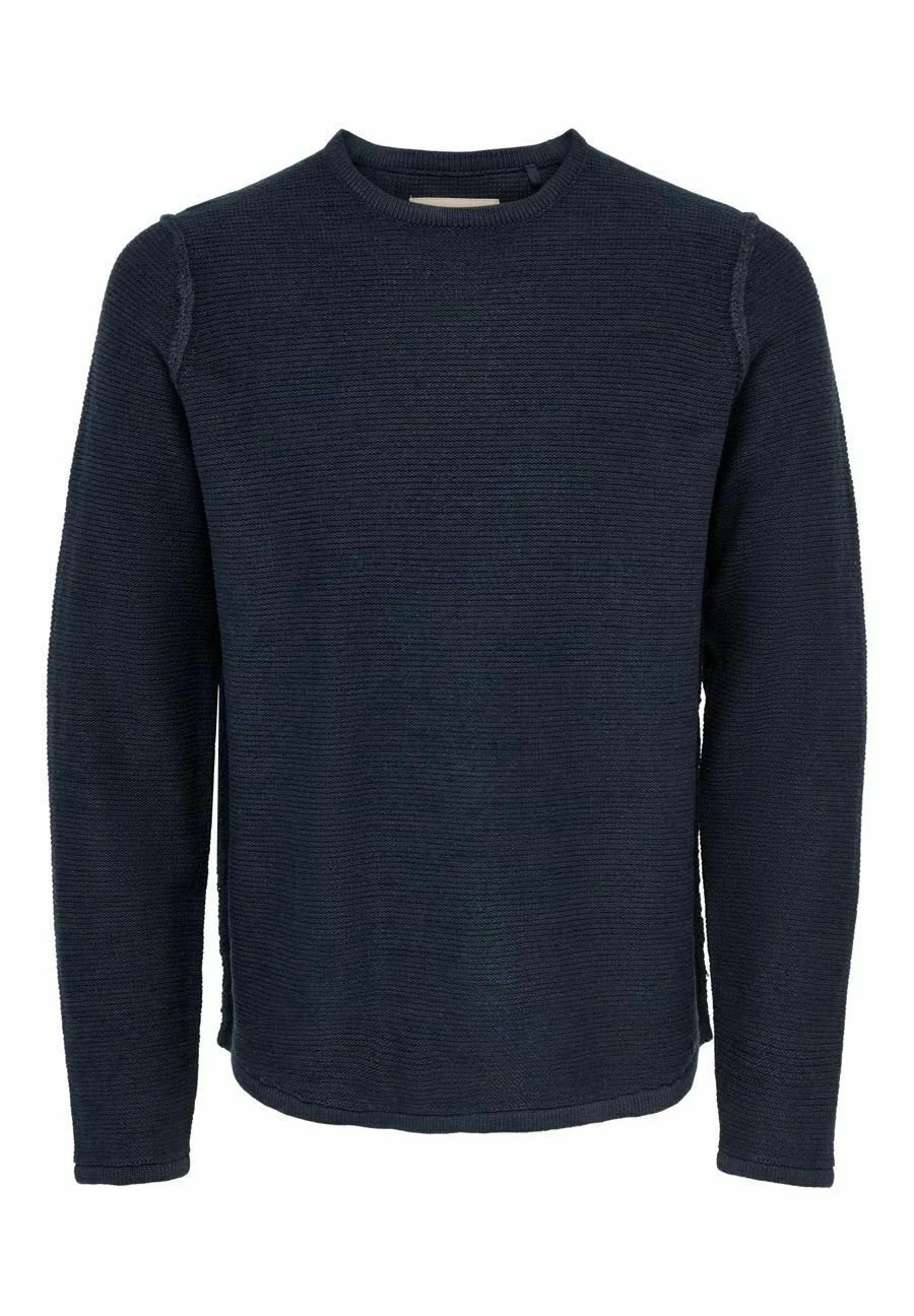 Only & Sons Einfarbiger - Jersey De Punto - Dark Navy 8 Only & Sons Einfarbiger - Jersey De Punto - Dark Navy - Imagen 6