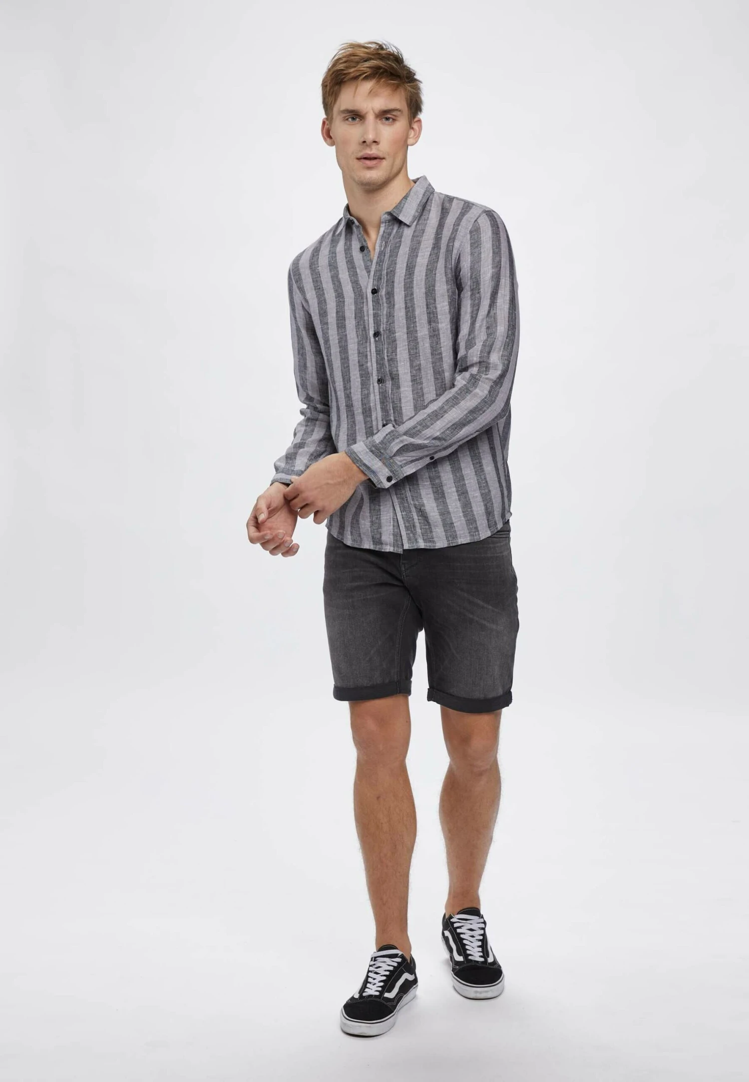 Gabba York Big Stripes Ls - Camisa - Grey Stripe 4 Gabba York Big Stripes Ls - Camisa - Grey Stripe - Imagen 2