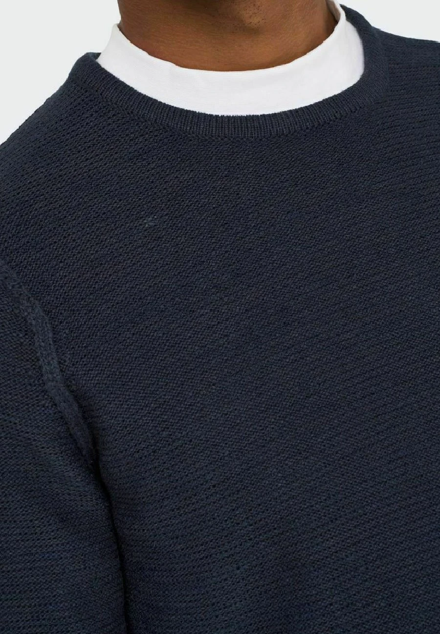 Only & Sons Einfarbiger - Jersey De Punto - Dark Navy 6 Only & Sons Einfarbiger - Jersey De Punto - Dark Navy - Imagen 4