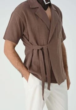 Side Tie - Camisa - Light Brown -Blen Ropa Comercio b1793aa0b90f460787ba3b08beec41f6