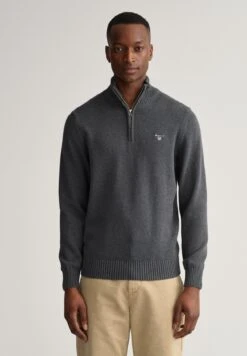 Gant Casual Halfzip - Jersey De Punto - Antracit Melange
