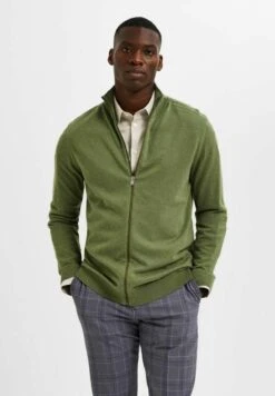 Selected Homme Berg Full Zip B Noos - Chaqueta De Punto - Vineyard Green