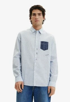 Desigual Contrasting Striped - Camisa - Blue