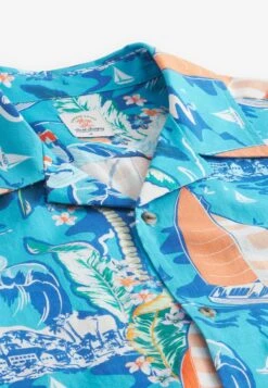 Next Short Sleeve Floral Standard - Camisa - Blue -Blen Ropa Comercio bc737d660fbf46619cb6f50cf40e0fa6