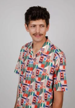 Brava Fabrics Artisan Aloha Passion - Camisa - Red -Blen Ropa Comercio c0593ee3222a42baaa633ffd2247aab2