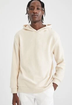 DeFacto Regular Fit - Jersey Con Capucha - Ecru