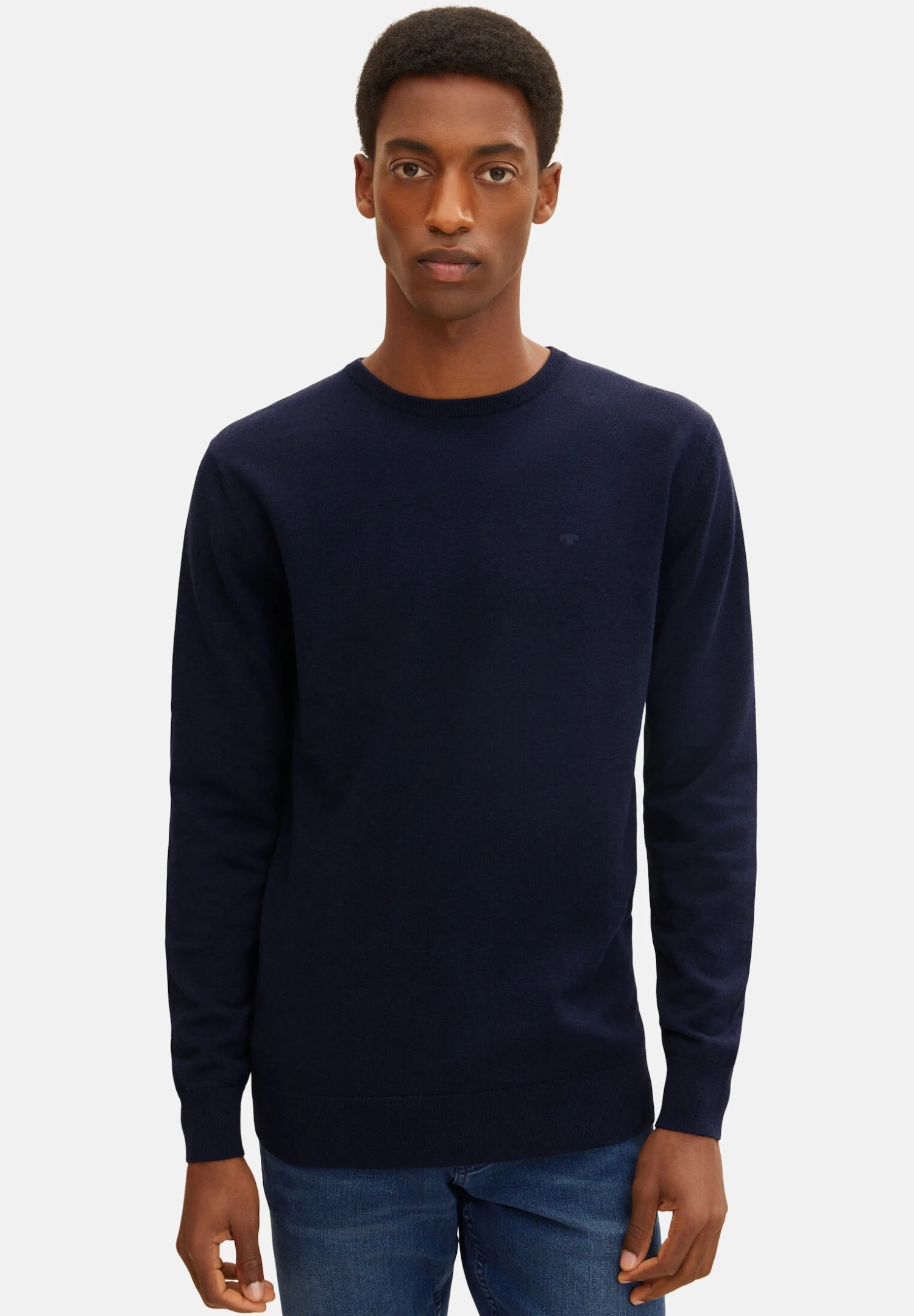 Tom Tailor Basic Crew Neck - Jersey De Punto - Navy Melange 3 Tom Tailor Basic Crew Neck - Jersey De Punto - Navy Melange