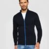 Kronstadt Jacob Zip - Chaqueta De Punto - Navy/Cobalt -Blen Ropa Comercio c26cc9fa991e4724bbda18945f87769a