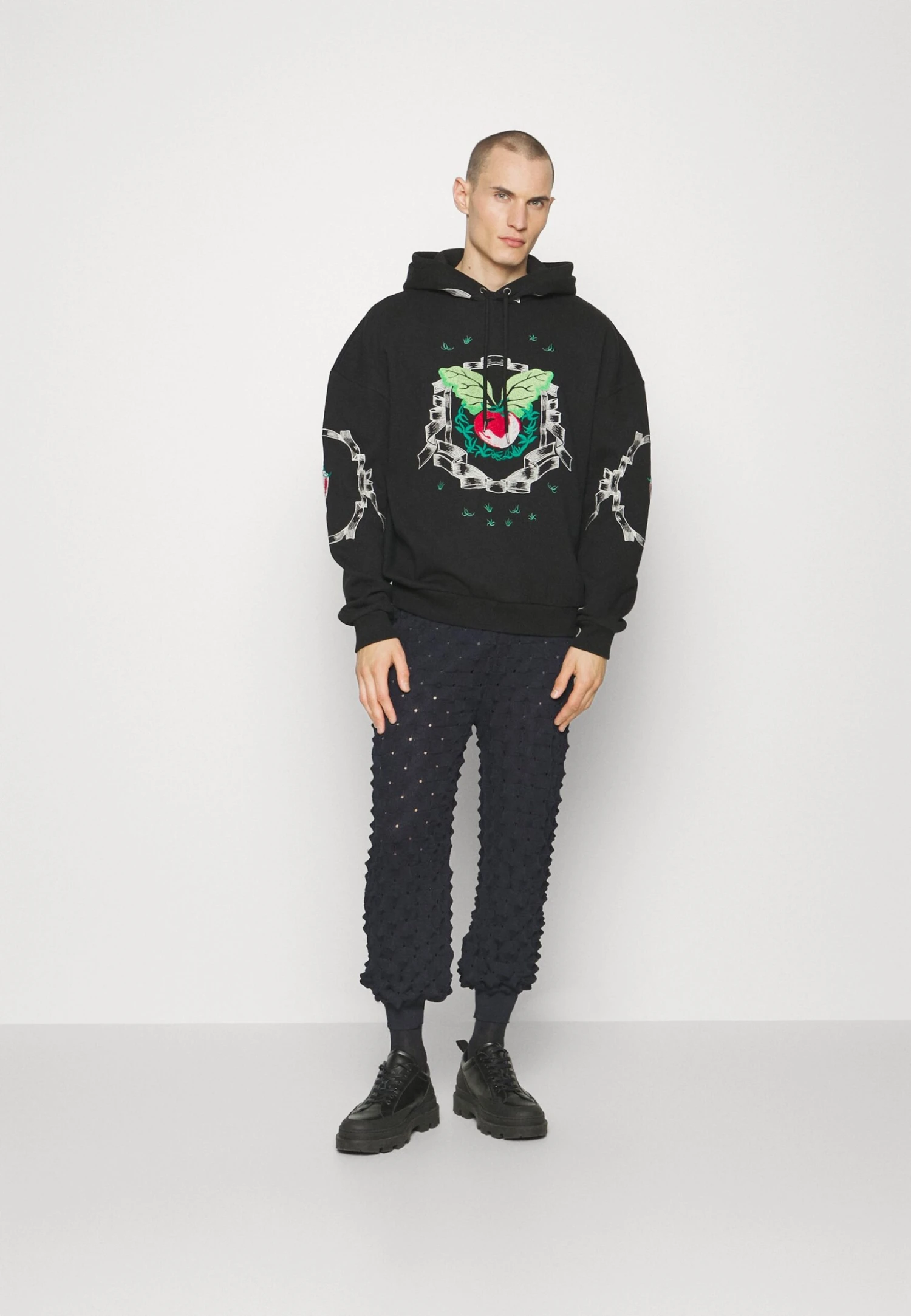 Henrik Vibskov Flying Hoodie - Jersey Con Capucha - Caviar 4 Henrik Vibskov Flying Hoodie - Jersey Con Capucha - Caviar - Imagen 2