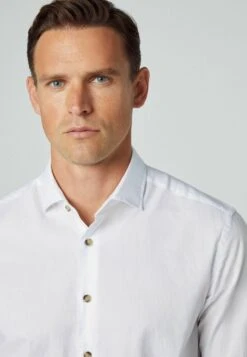 Hackett London Piece Dyed Soft- Camisa - White -Blen Ropa Comercio ca24cec08ea94eeba11886aa6fa02071