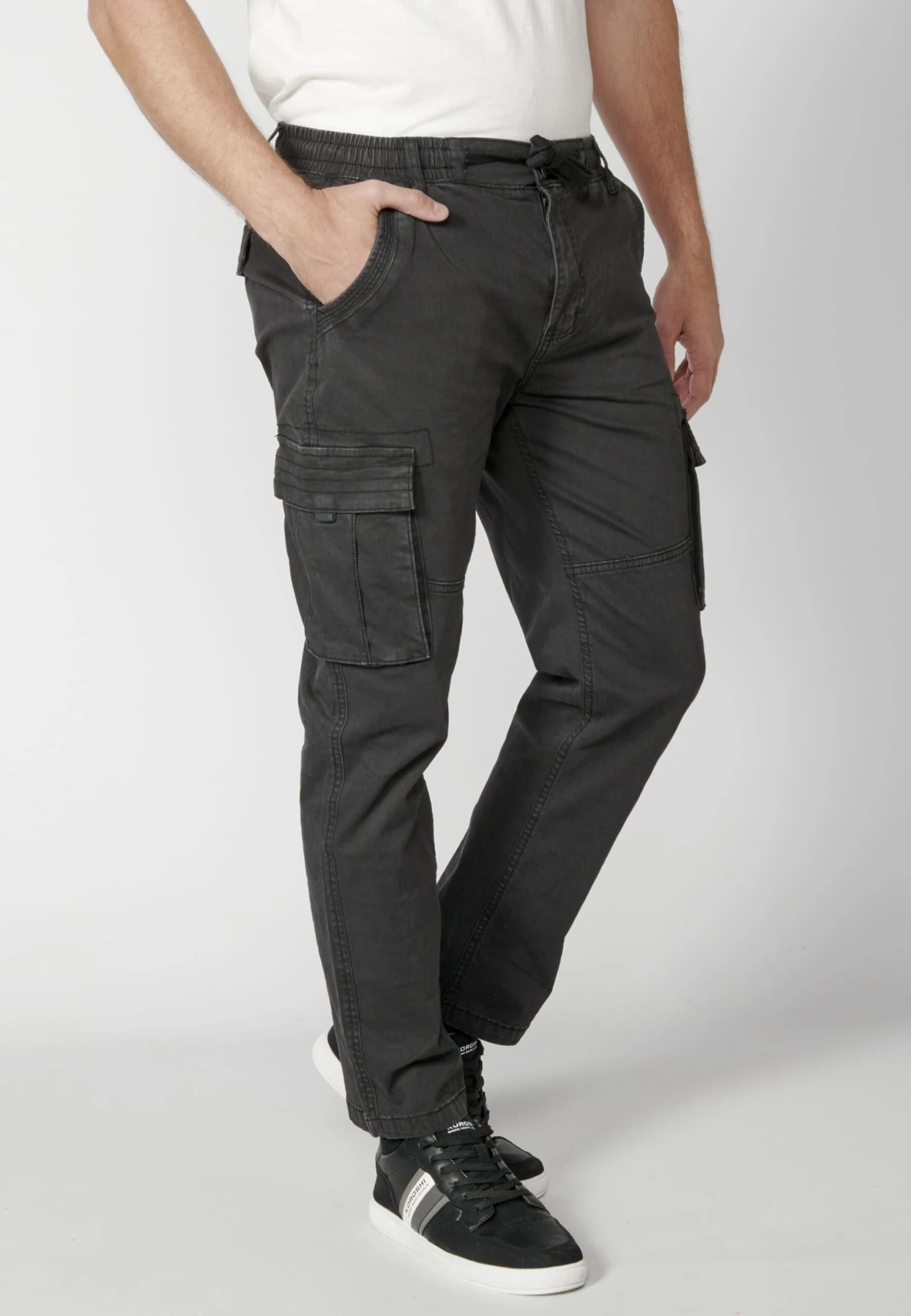 Koroshi Pantalones Cargo - Black 6 Koroshi Pantalones Cargo - Black - Imagen 4