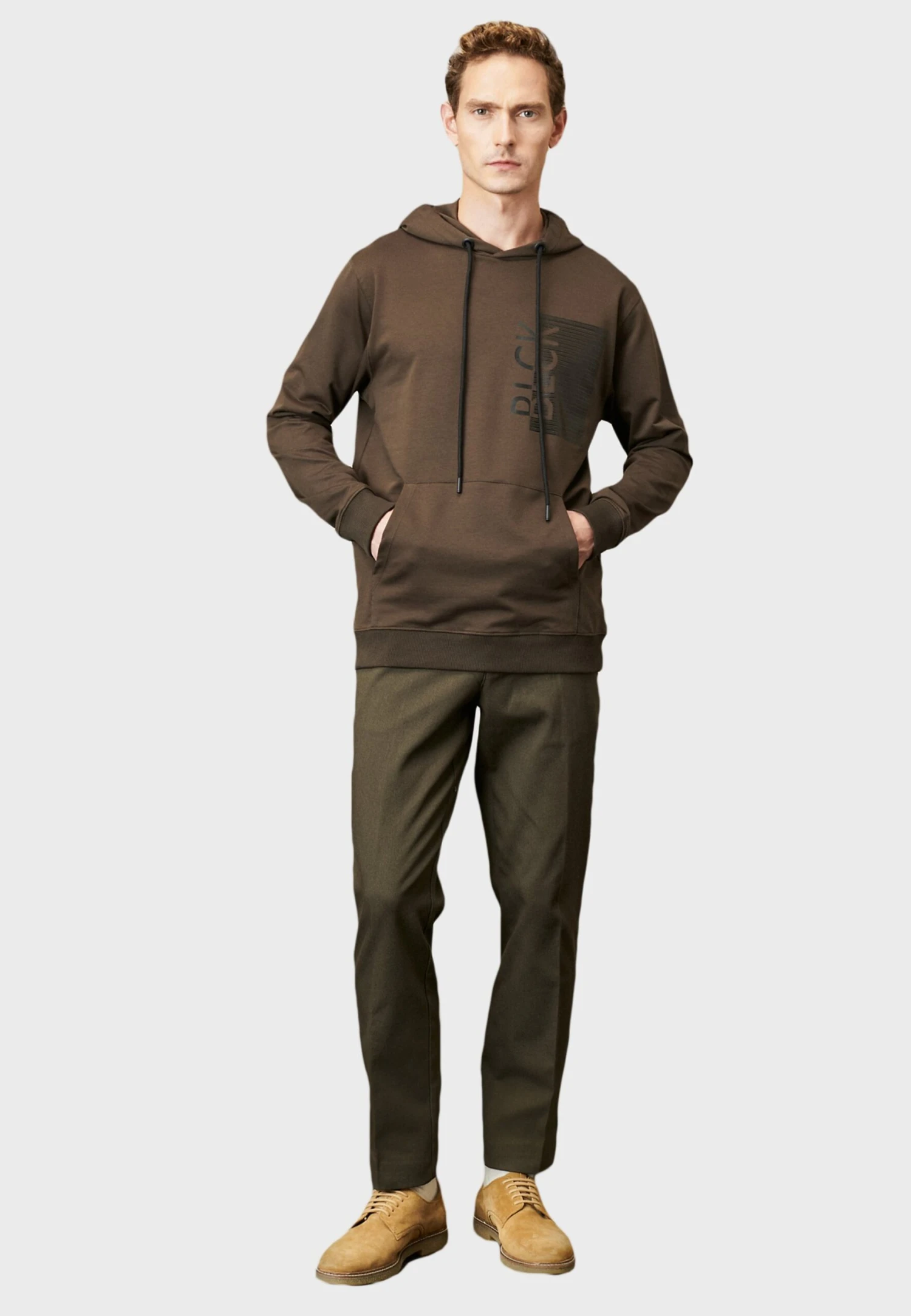 Standard Fit- Sudadera - Khaki 4 Standard Fit- Sudadera - Khaki - Imagen 2