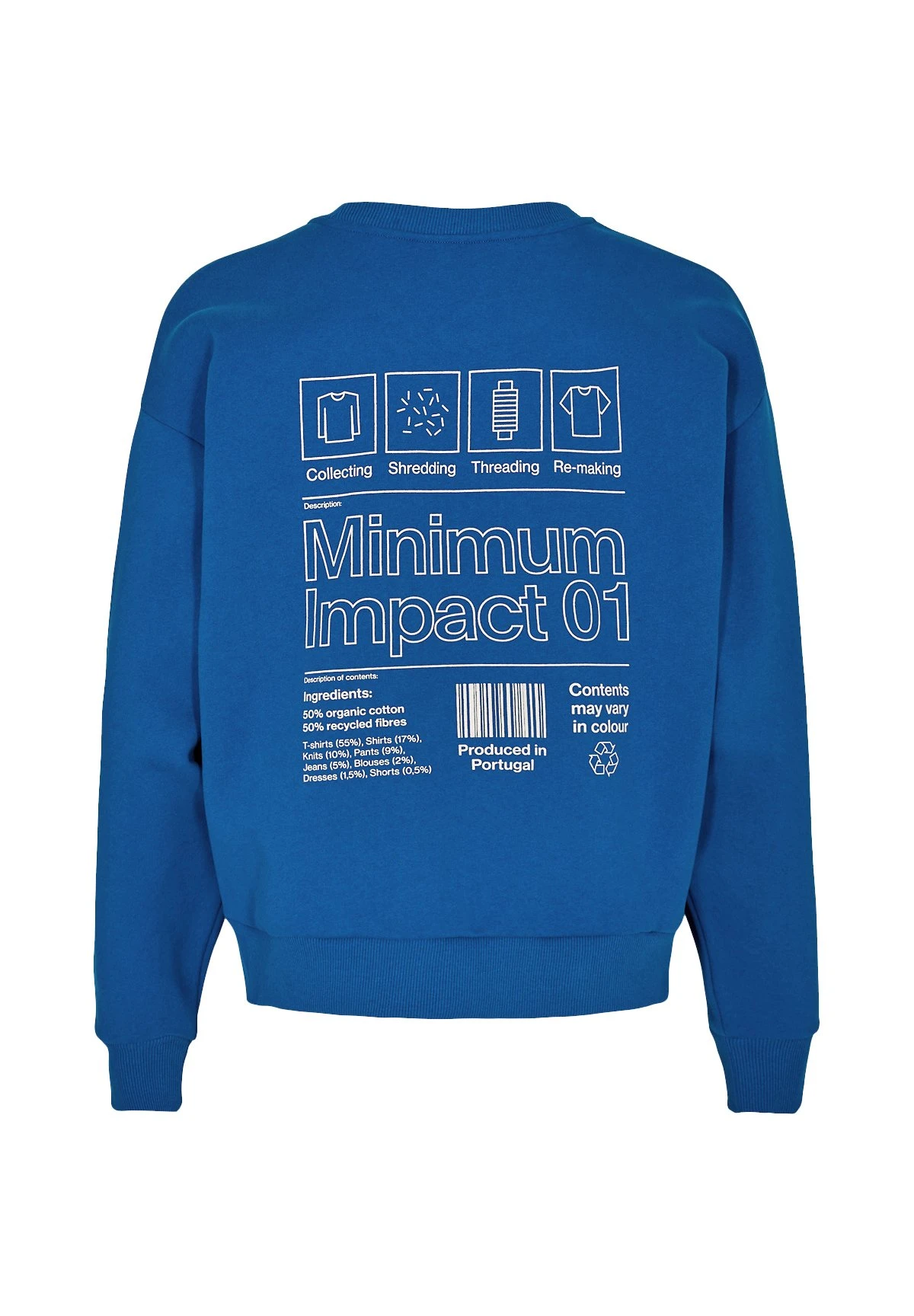 Minimum Impact Unisex- Sudadera - Lapis Blue 4 Minimum Impact Unisex- Sudadera - Lapis Blue - Imagen 2