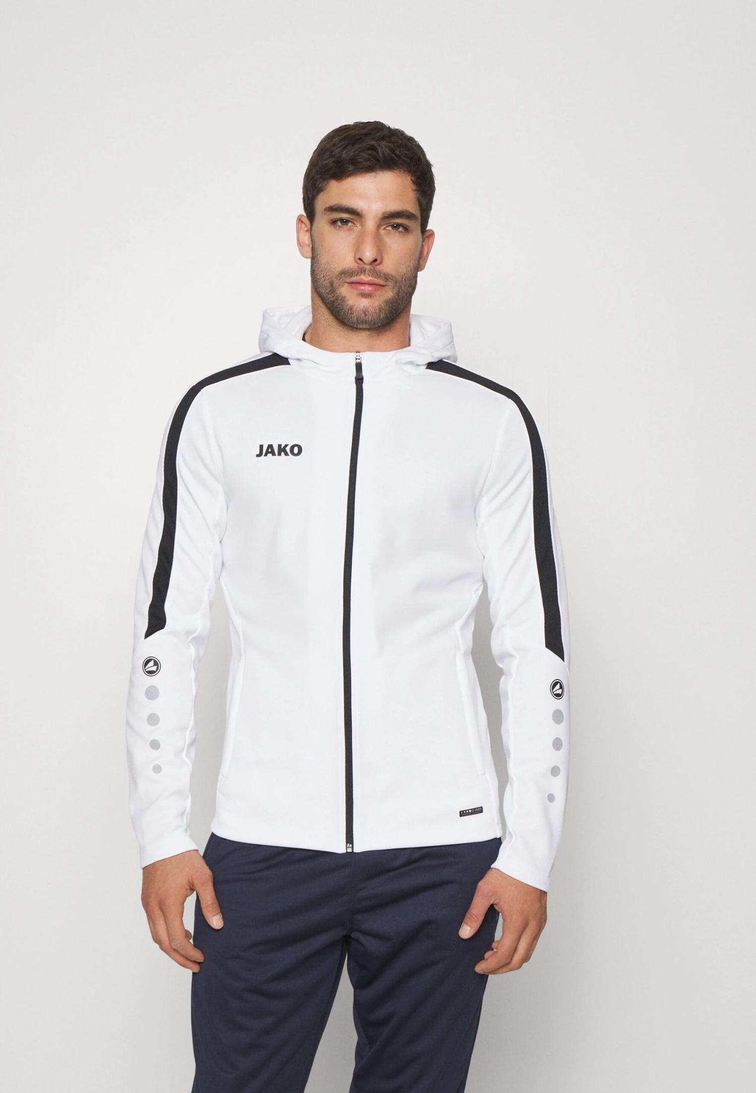 JAKO Kapuzenjacke Power - Sudadera Con Cremallera - White 3 JAKO Kapuzenjacke Power - Sudadera Con Cremallera - White