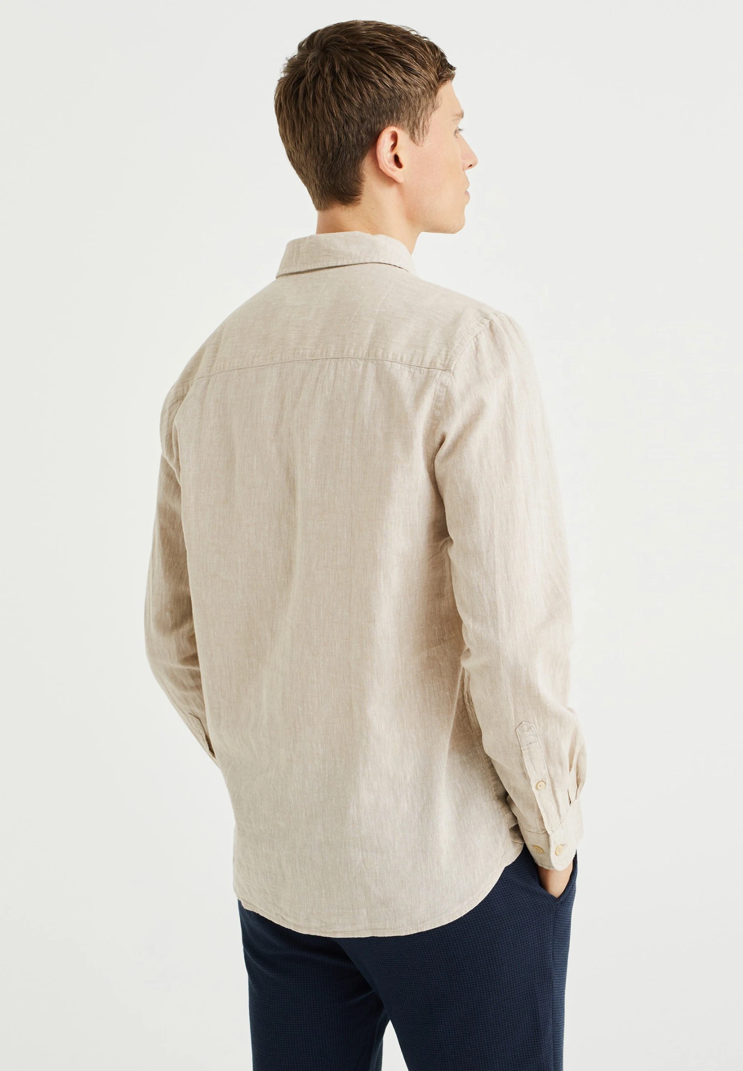 WE FASHION Linen Blend - Camisa - Beige 5 WE FASHION Linen Blend - Camisa - Beige - Imagen 3