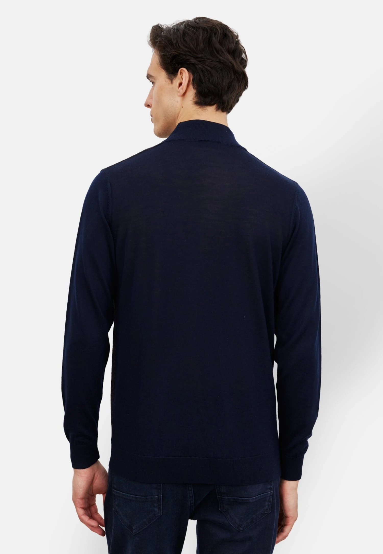 Standard Fit- Jersey De Punto - Navy Blue Brown 5 Standard Fit- Jersey De Punto - Navy Blue Brown - Imagen 3