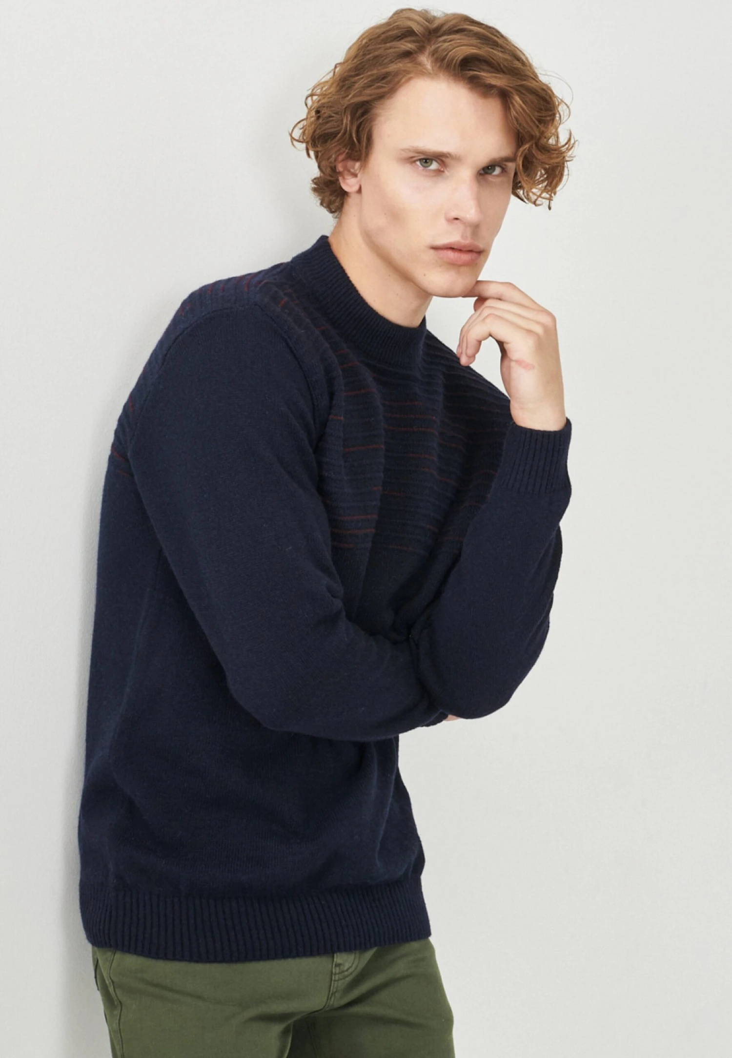 Standard Fit - Jersey De Punto - Navy Blue Burgundy 7 Standard Fit - Jersey De Punto - Navy Blue Burgundy - Imagen 5