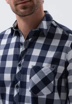 Check With Long Sleeves - Camisa - Navy -Blen Ropa Comercio dee8ff2c6c4c478dbc2f8fa0c7453a32