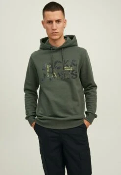 Jack & Jones Tech Logo - Jersey Con Capucha - Forest Night