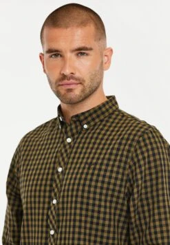 Threadbare Luca - Camisa - Gingham Uniform Green Check -Blen Ropa Comercio f035dd5c8be94edfa93a1a9c08ea358c