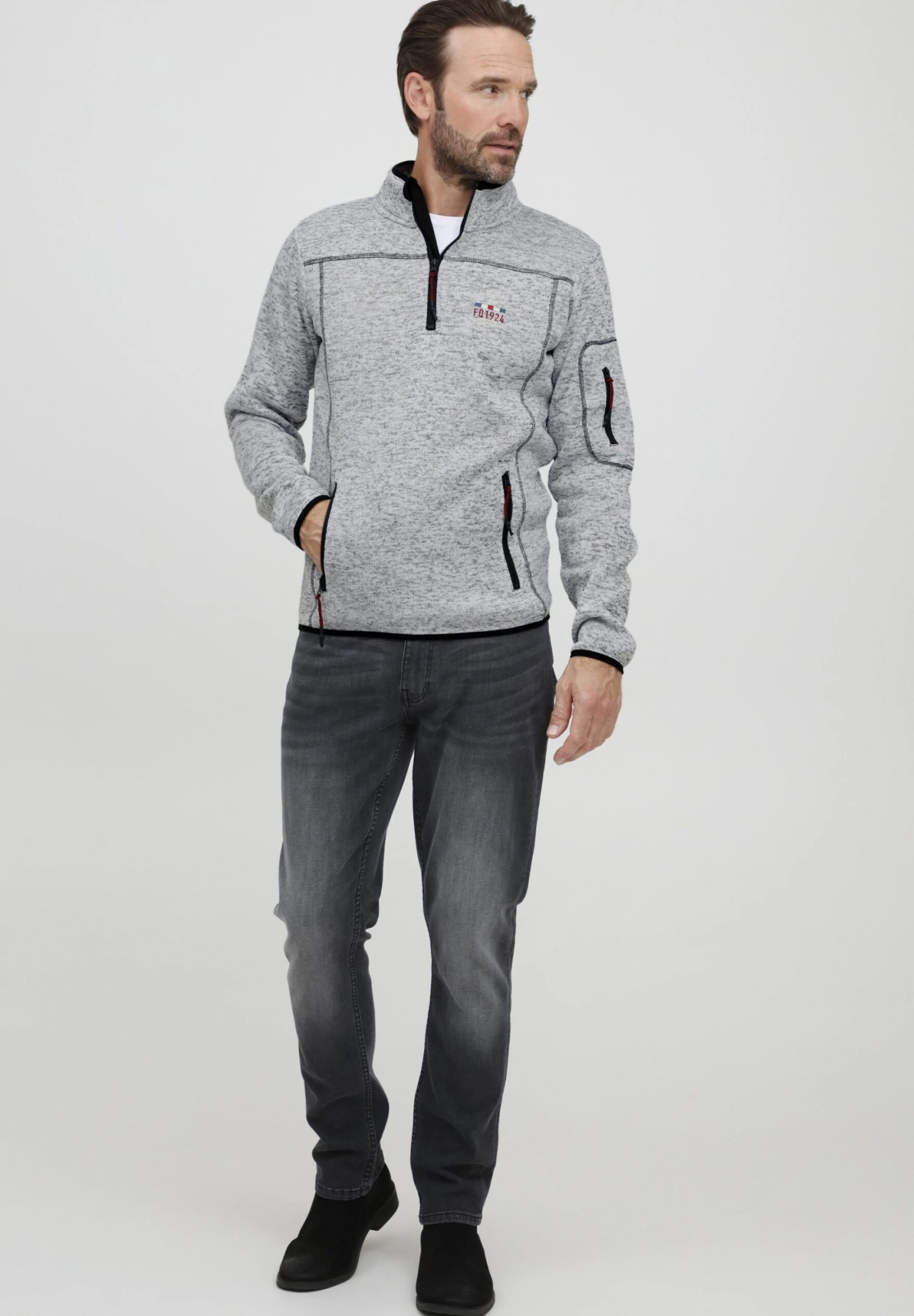 Fqbirk - Jersey De Punto - Pewter Mix 4 Fqbirk - Jersey De Punto - Pewter Mix - Imagen 2