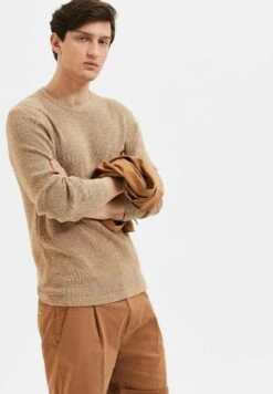 Selected Homme Slhrocks Crew Neck - Jersey De Punto - Toasted Coconut -Blen Ropa Comercio f39864d8b743405ba9a82cfb5c00c18d