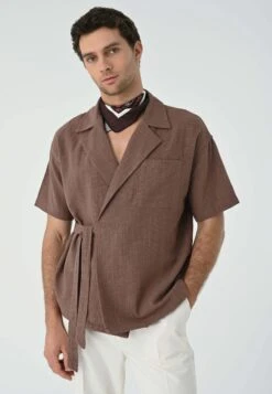 Side Tie - Camisa - Light Brown -Blen Ropa Comercio f92d4e25db99416c97b19a5168c4fc7c