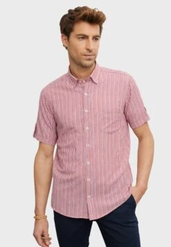 Comfort Fit Puckered - Camisa - Burgundy