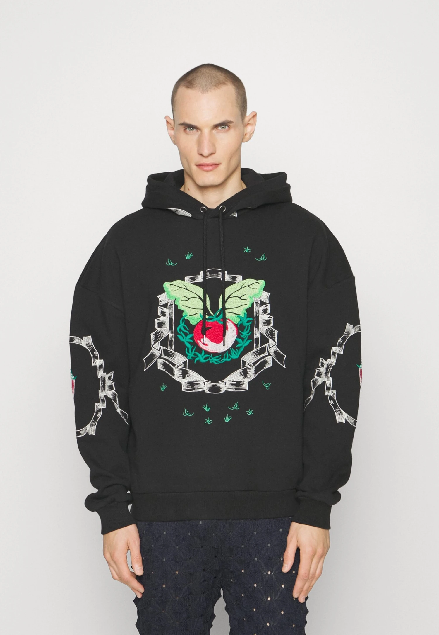 Henrik Vibskov Flying Hoodie - Jersey Con Capucha - Caviar 3 Henrik Vibskov Flying Hoodie - Jersey Con Capucha - Caviar