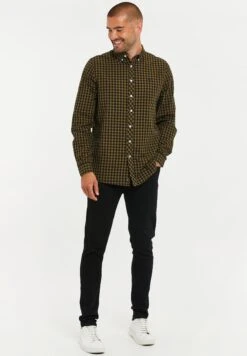 Threadbare Luca - Camisa - Gingham Uniform Green Check -Blen Ropa Comercio fdaa39831eb34362af83fdabdb3d2cd0