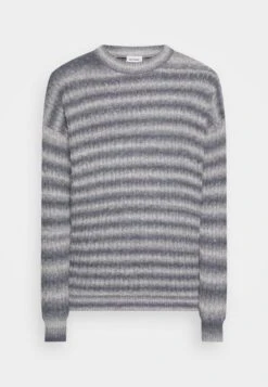 WEEKDAY John Oversized Stripe - Jersey De Punto - Grey/White Faded -Blen Ropa Comercio fe19e2cd165543efbedf35919e5e0025